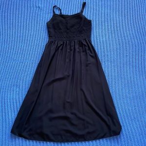 Old Navy Black Midi Dress with Pockets